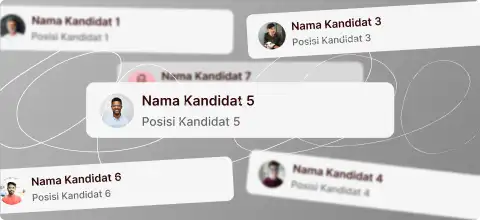 Ilustrasi data kandidat yang berserakan