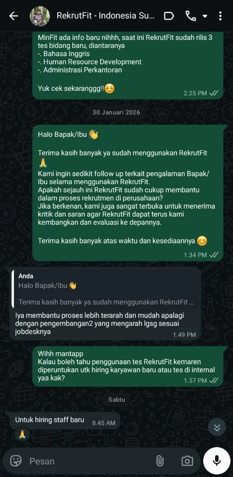 Testimoni pelanggan RekrutFit 3